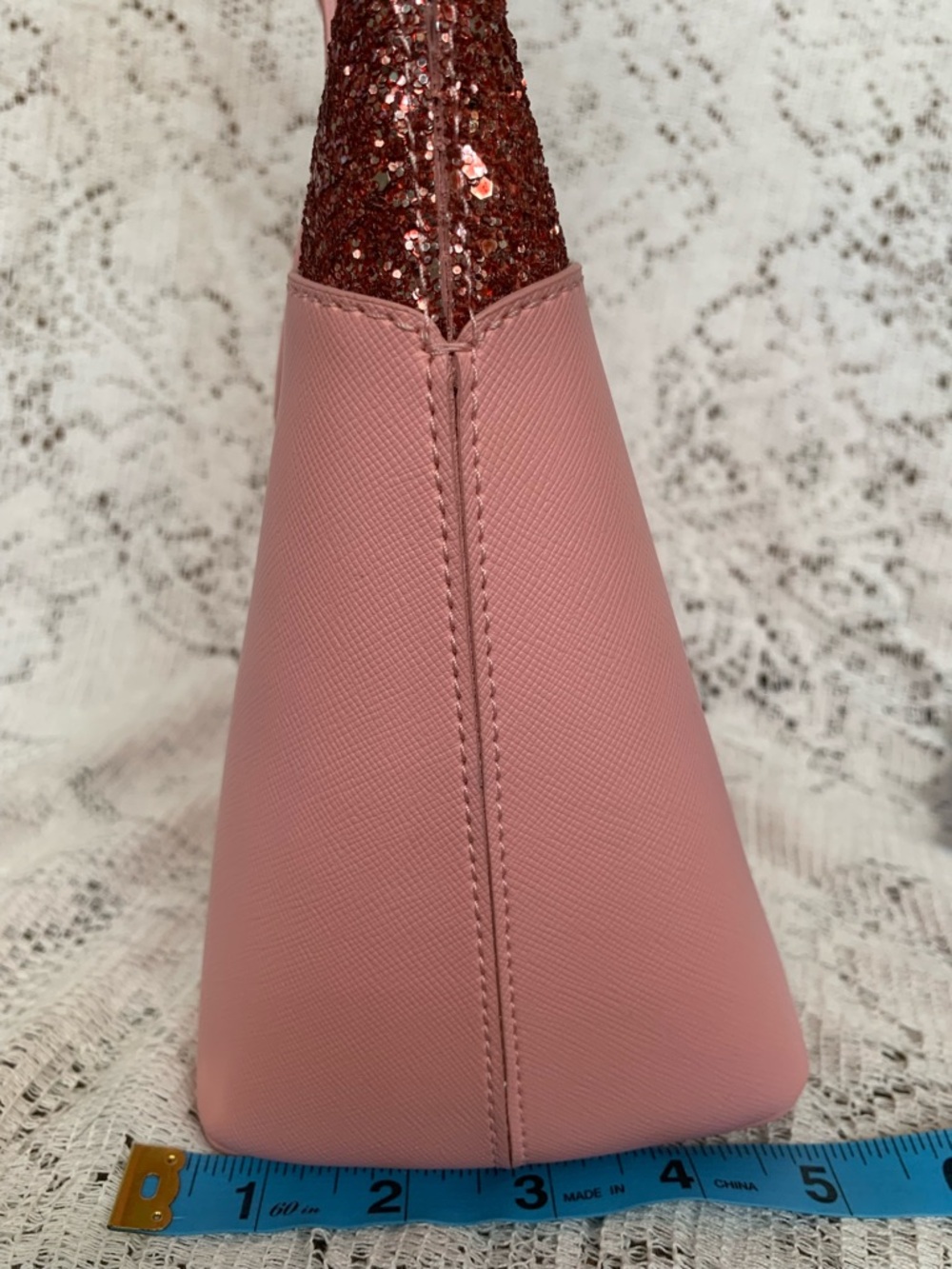 Kate Spade Flash Glitter Pink Satchel Crossbody Bag - Picture 15 of 16